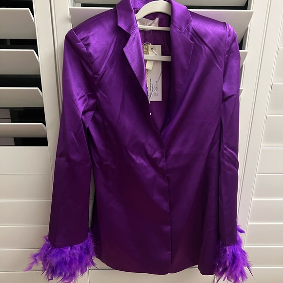 Bronx and Banco Purple Blazer Dress w/ Removable Belt - Picture 8 of 8